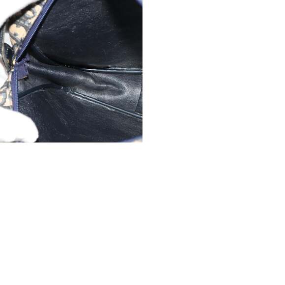DIOR Trotter Canvas Shoulder Bag Navy Gold - Picture 12 of 12